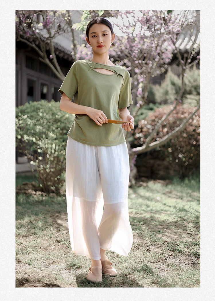 Tao One Tech™ • Jade Moon Tea Shirt • Hemp Cotton