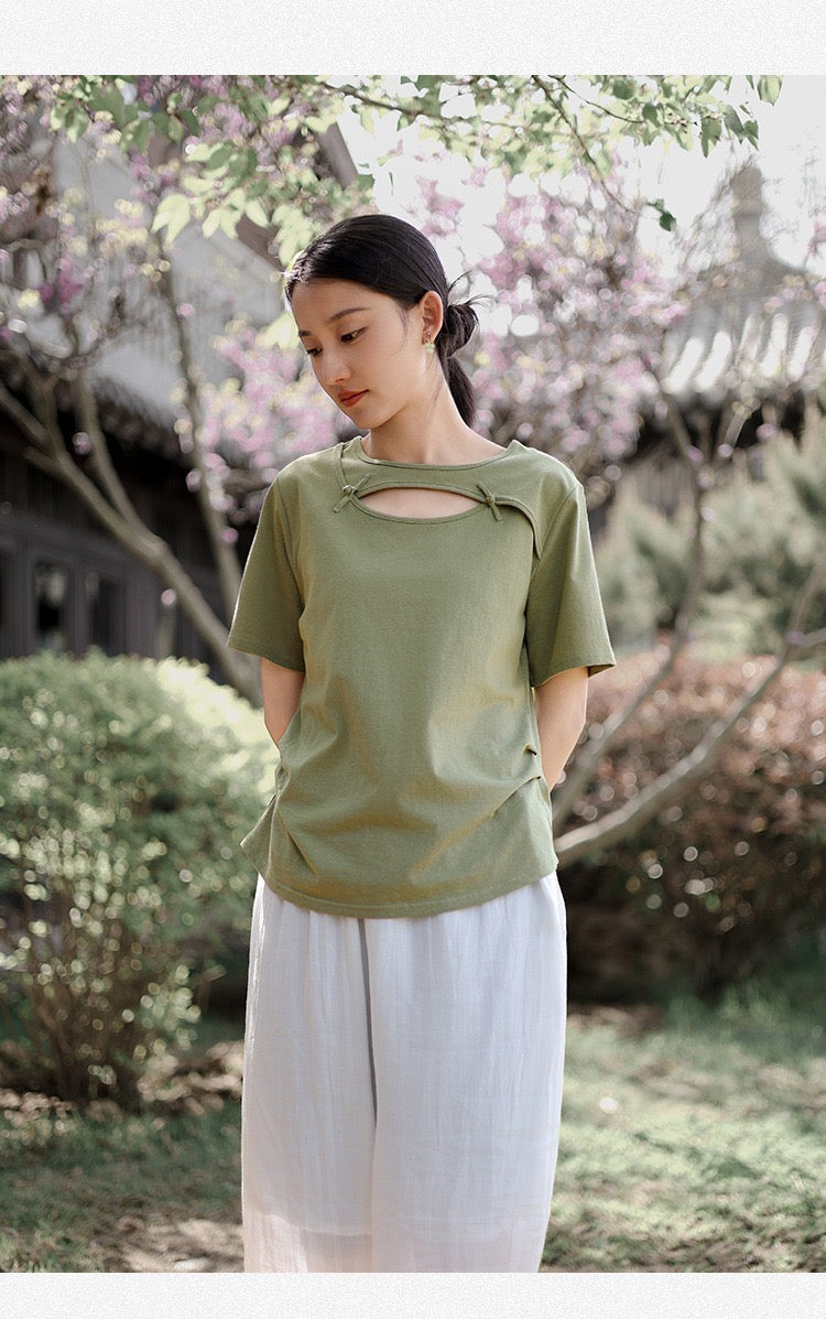 Tao One Tech™ • Jade Moon Tea Shirt • Hemp Cotton