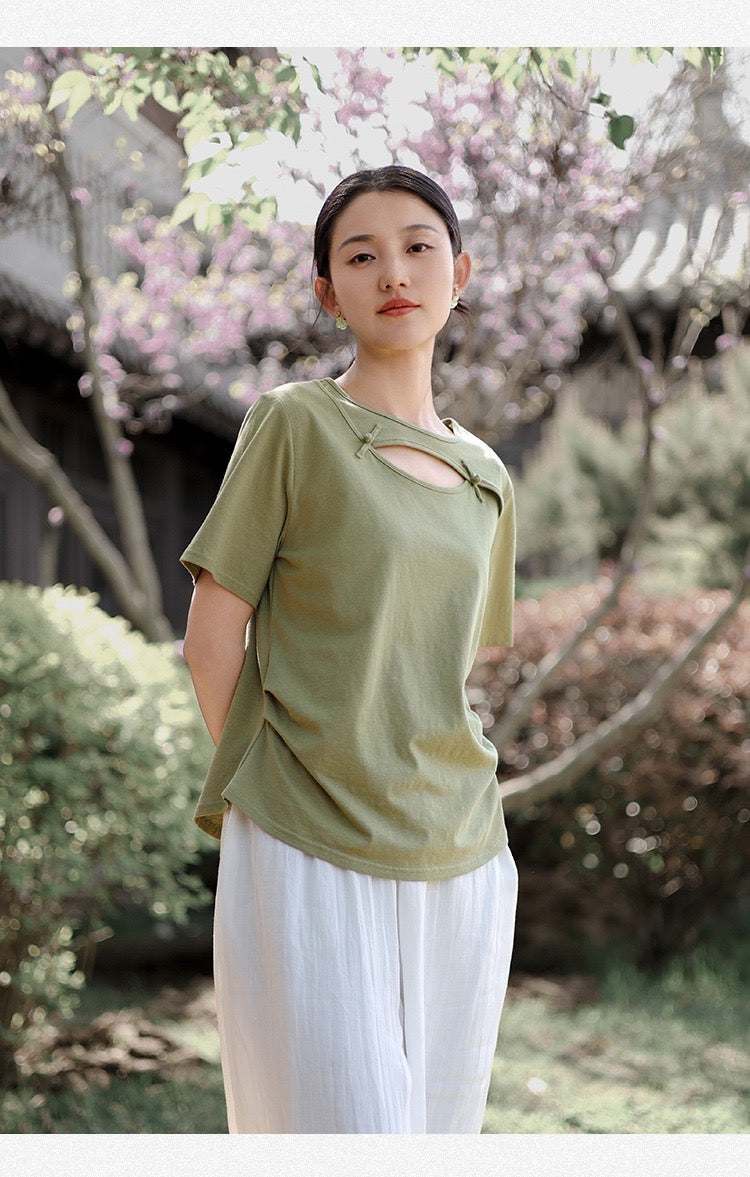 Tao One Tech™ • Jade Moon Tea Shirt • Hemp Cotton