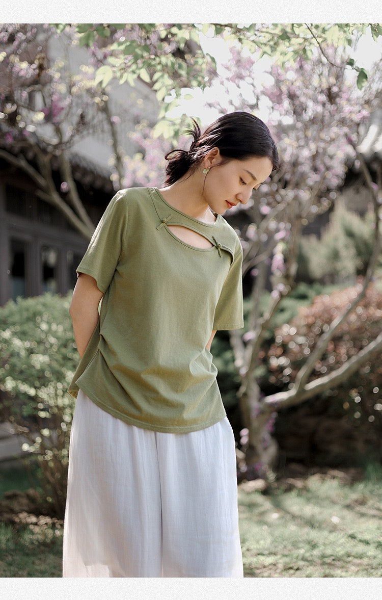 Tao One Tech™ • Jade Moon Tea Shirt • Hemp Cotton