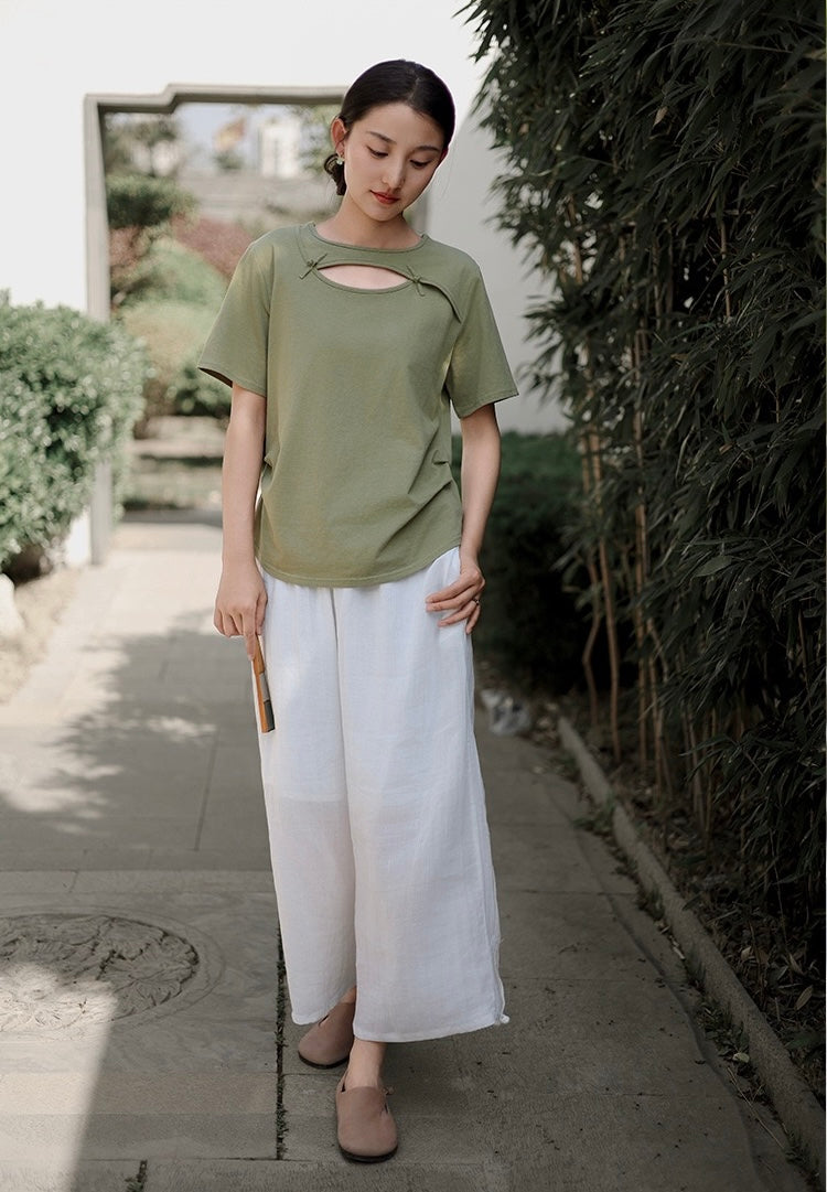 Tao One Tech™ • Jade Moon Tea Shirt • Hemp Cotton