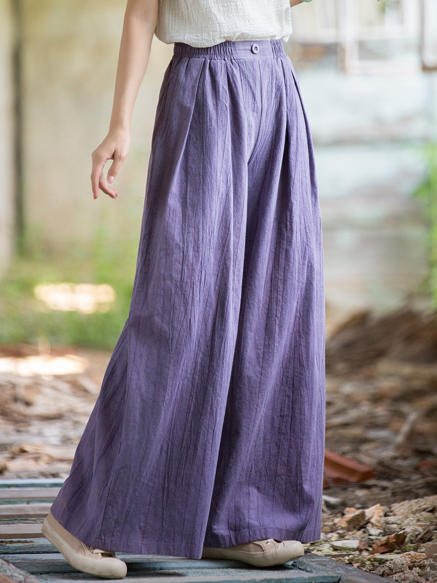 Tao One Tech™ • Zen Qigong Tea Wide-Leg Pants • Gradient Tie Dye • Sunscreen Layer • Tech Pockets • Chinoiserie • Ramie Cotton