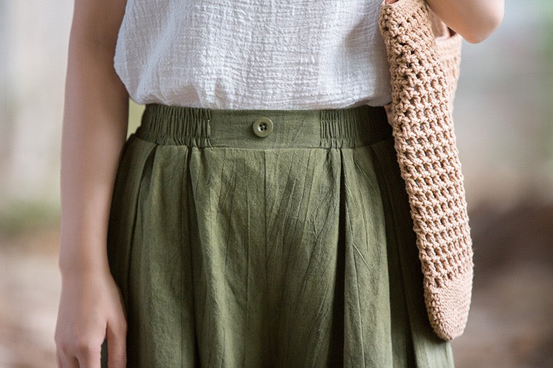 Tao One Tech™ • Zen Qigong Tea Wide-Leg Pants • Gradient Tie Dye • Sunscreen Layer • Tech Pockets • Chinoiserie • Ramie Cotton