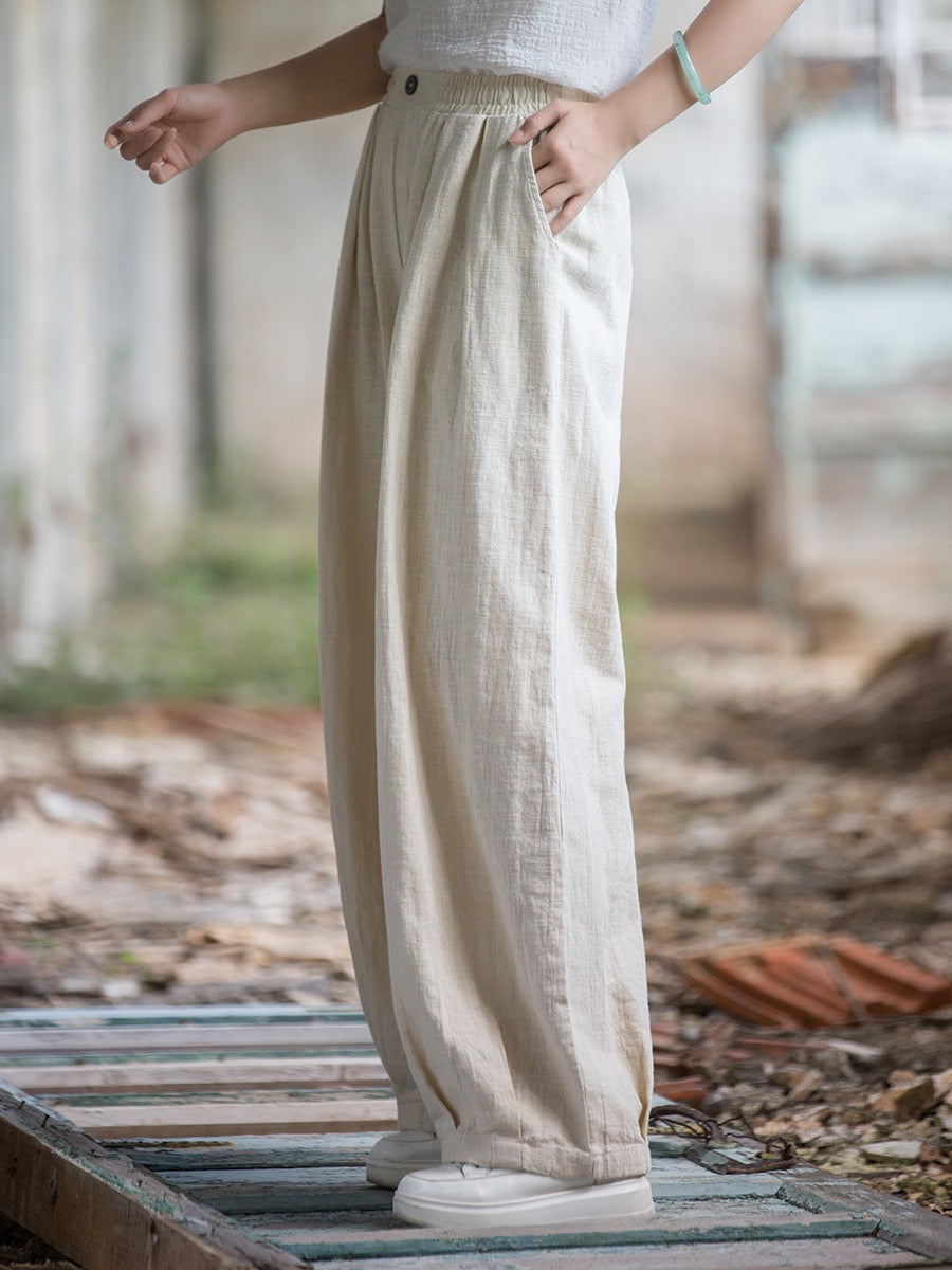 Tao One Tech™ • Zen Qigong Tea Harem Pants • Gradient Tie Dye • Sunscreen Layer • Tech Pockets • Chinoiserie • Ramie Cotton