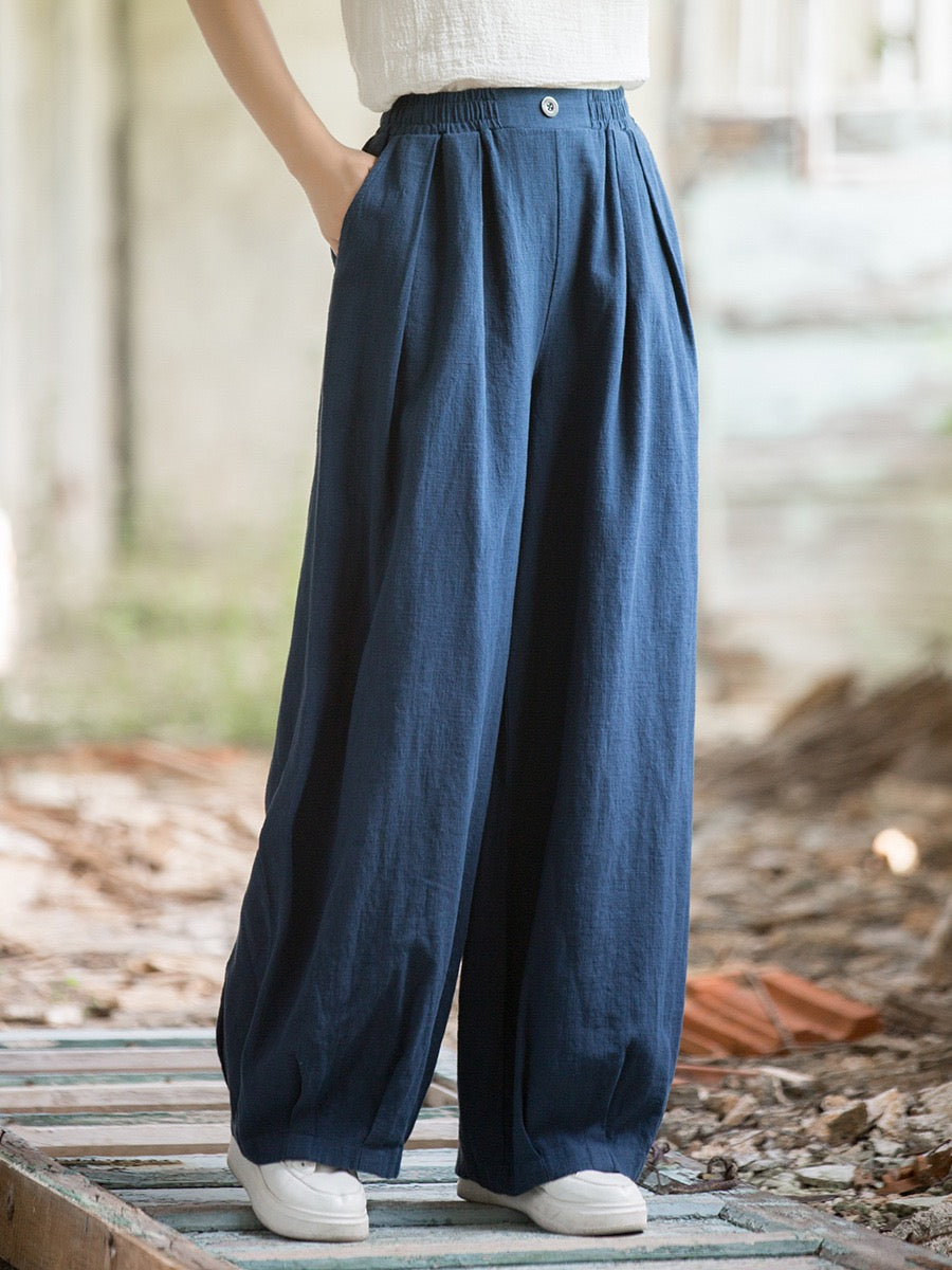 Tao One Tech™ • Zen Qigong Tea Harem Pants • Gradient Tie Dye • Sunscreen Layer • Tech Pockets • Chinoiserie • Ramie Cotton