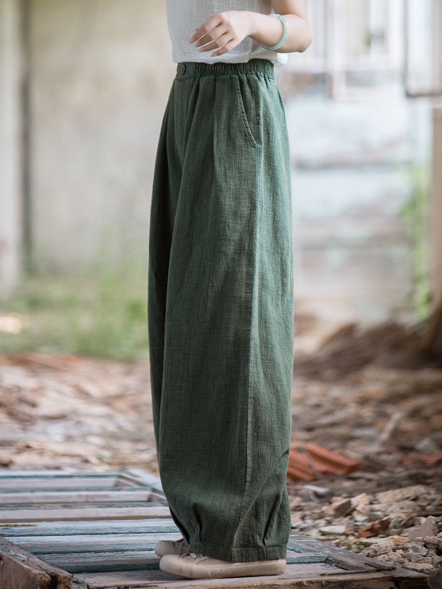 Tao One Tech™ • Zen Qigong Tea Harem Pants • Gradient Tie Dye • Sunscreen Layer • Tech Pockets • Chinoiserie • Ramie Cotton