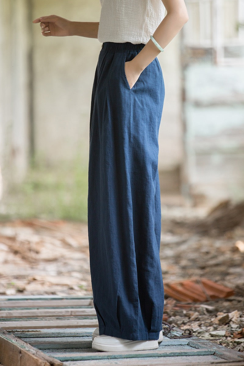 Tao One Tech™ • Zen Qigong Tea Harem Pants • Gradient Tie Dye • Sunscreen Layer • Tech Pockets • Chinoiserie • Ramie Cotton