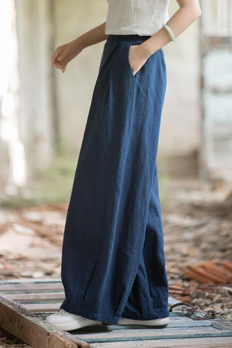 Tao One Tech™ • Zen Qigong Tea Harem Pants • Gradient Tie Dye • Sunscreen Layer • Tech Pockets • Chinoiserie • Ramie Cotton