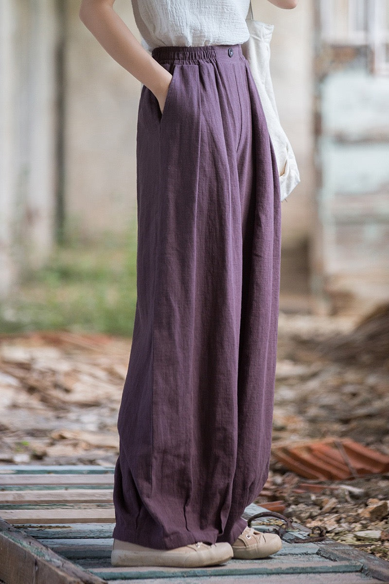 Tao One Tech™ • Zen Qigong Tea Harem Pants • Gradient Tie Dye • Sunscreen Layer • Tech Pockets • Chinoiserie • Ramie Cotton