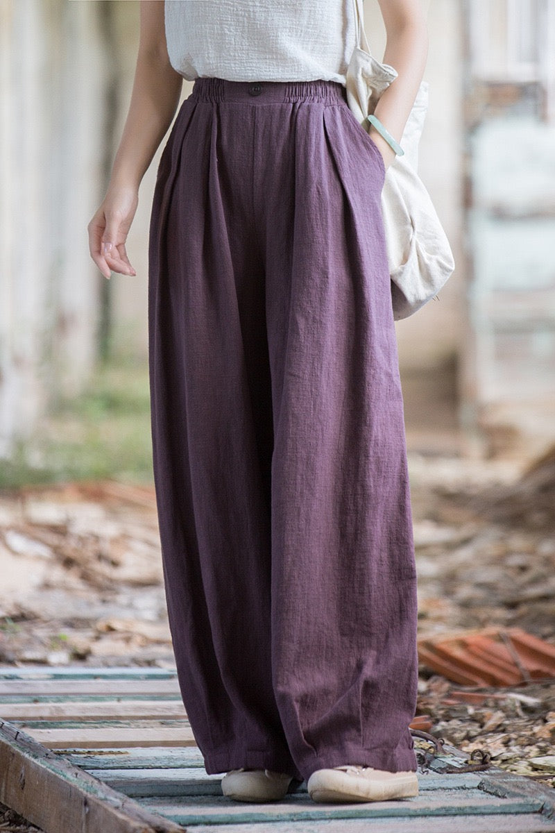 Tao One Tech™ • Zen Qigong Tea Harem Pants • Gradient Tie Dye • Sunscreen Layer • Tech Pockets • Chinoiserie • Ramie Cotton
