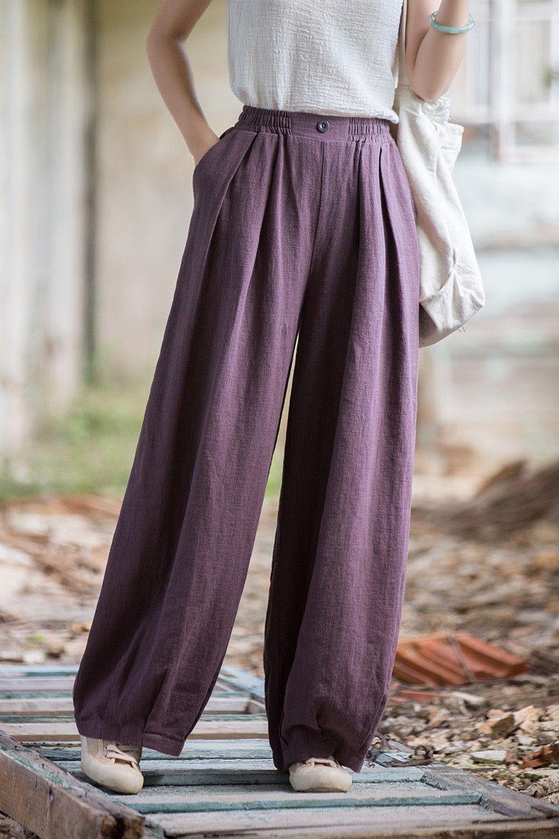 Tao One Tech™ • Zen Qigong Tea Harem Pants • Gradient Tie Dye • Sunscreen Layer • Tech Pockets • Chinoiserie • Ramie Cotton