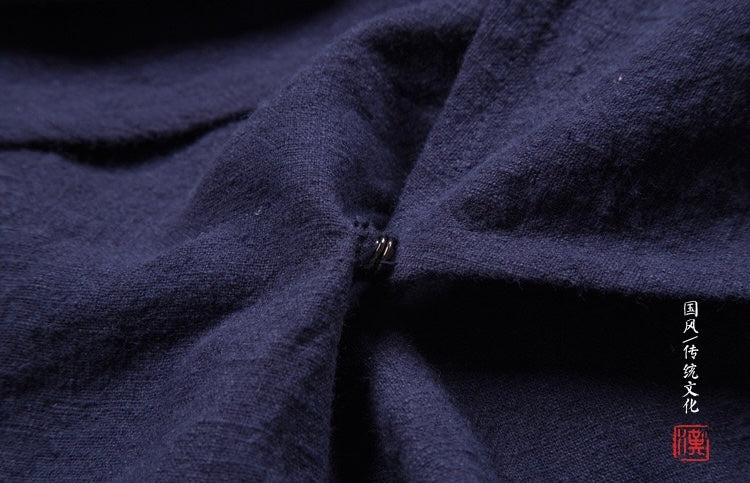 Tao One Tech™ • All-Season Asymmetrical Cloak • Cardigan Jacket • Tech Pockets • Gender Neutral • Cotton Linen