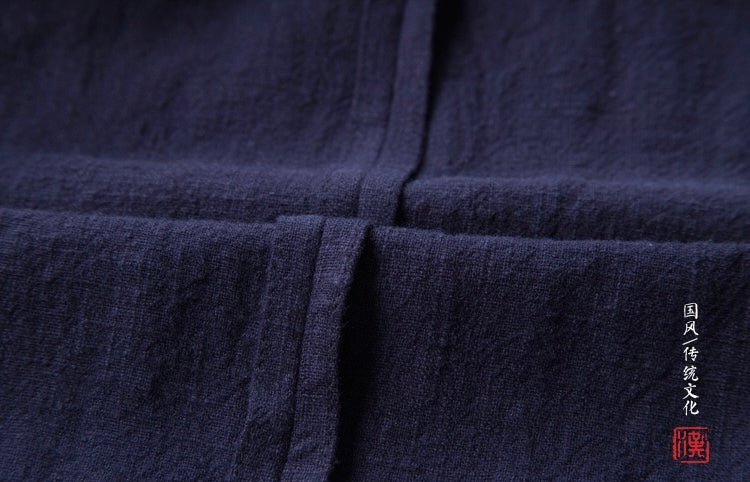 Tao One Tech™ • All-Season Asymmetrical Cloak • Cardigan Jacket • Tech Pockets • Gender Neutral • Cotton Linen