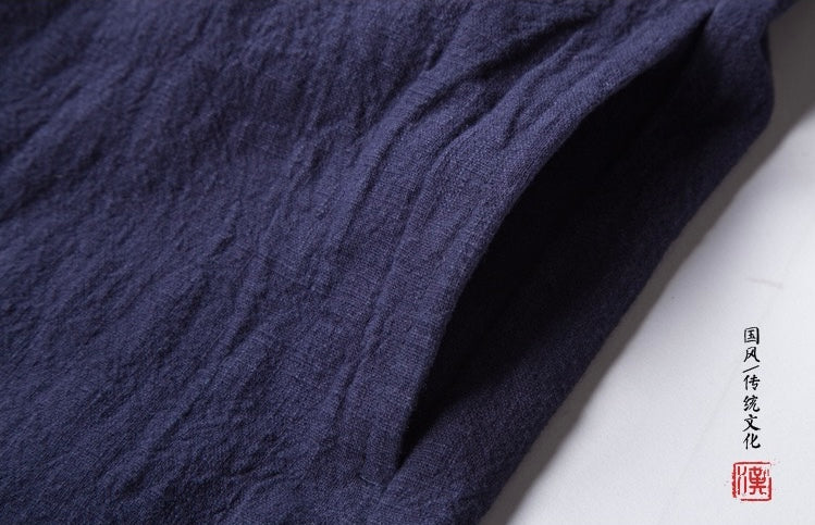 Tao One Tech™ • All-Season Asymmetrical Cloak • Cardigan Jacket • Tech Pockets • Gender Neutral • Cotton Linen