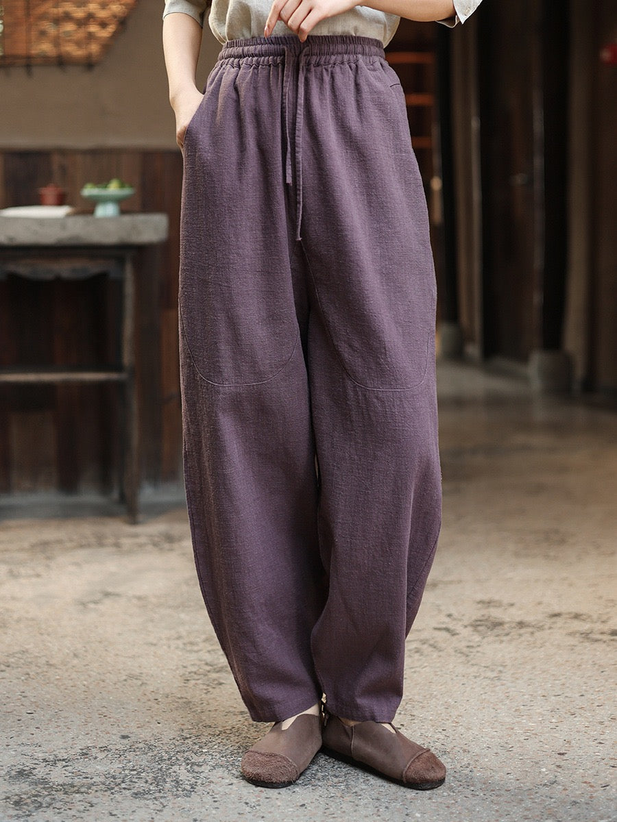 Tao One Tech™ • Earth & Sail Curved Lantern Pants • Tech Pockets • Ramie Cotton