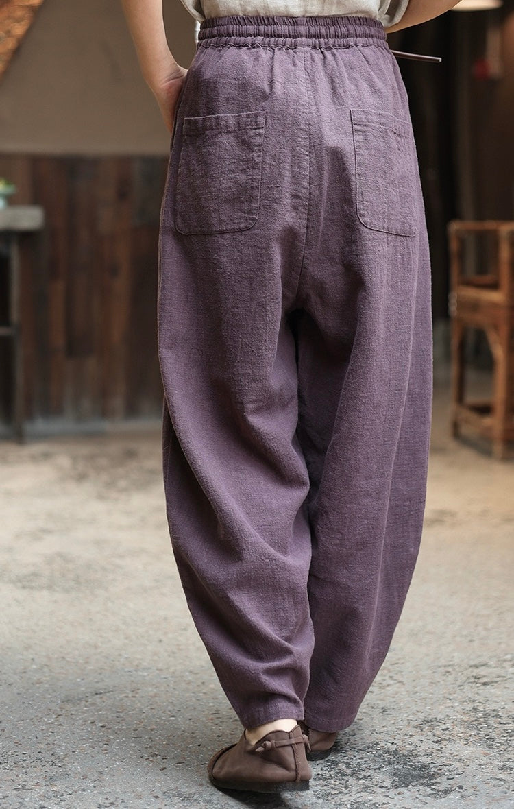 Tao One Tech™ • Earth & Sail Curved Lantern Pants • Tech Pockets • Ramie Cotton