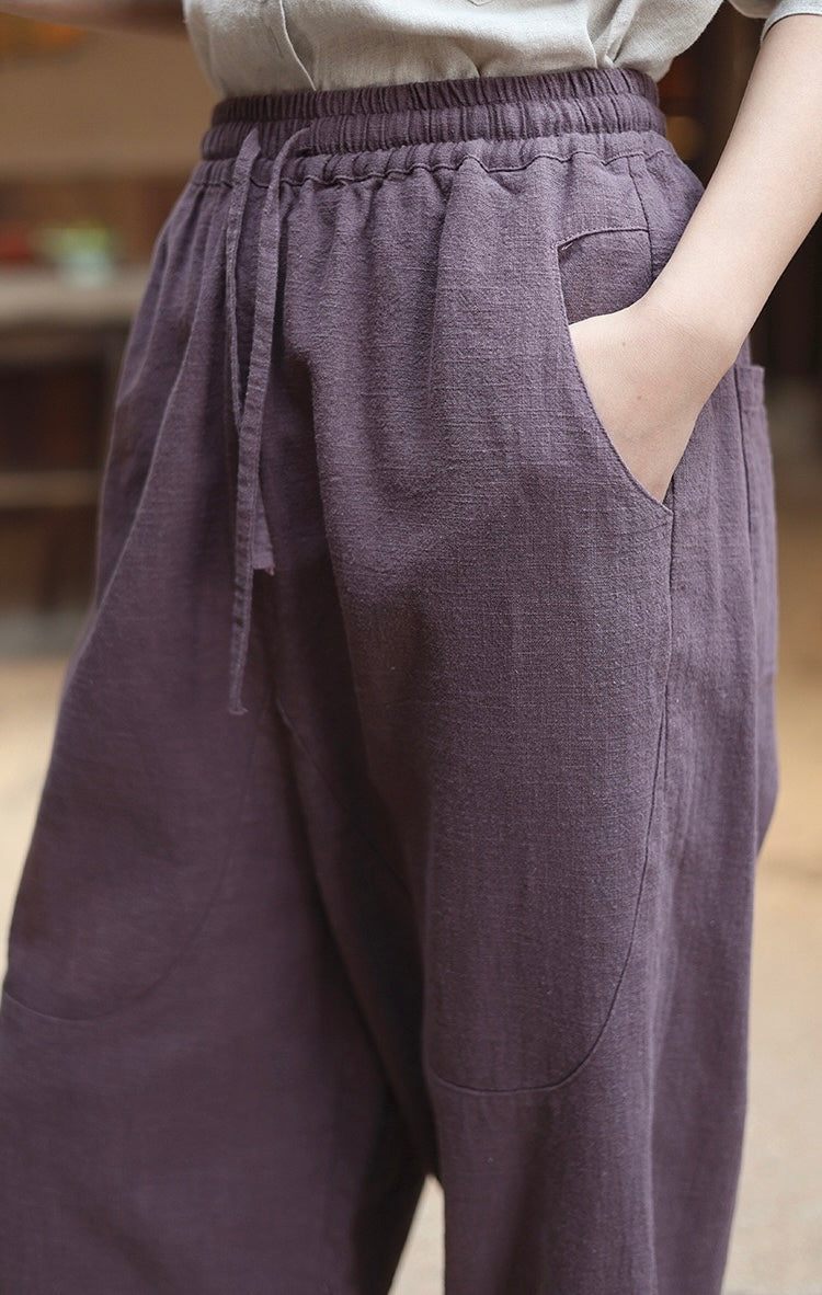 Tao One Tech™ • Earth & Sail Curved Lantern Pants • Tech Pockets • Ramie Cotton