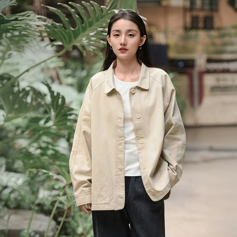 Tao One Tech™ • Blush Horizon Cotton Jacket • Tech Pockets • Pure Cotton