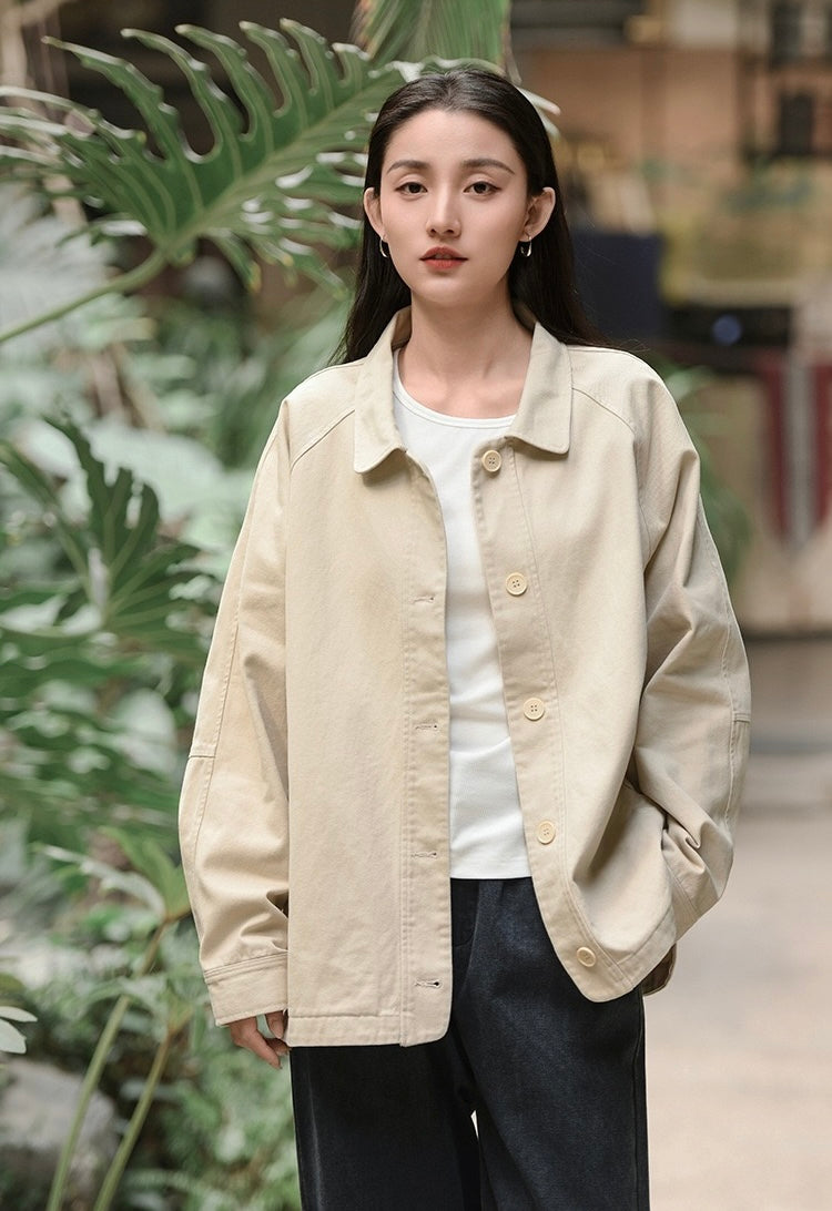 Tao One Tech™ • Blush Horizon Cotton Jacket • Tech Pockets • Pure Cotton