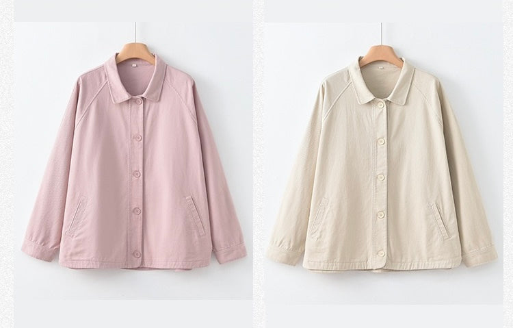 Tao One Tech™ • Blush Horizon Cotton Jacket • Tech Pockets • Pure Cotton