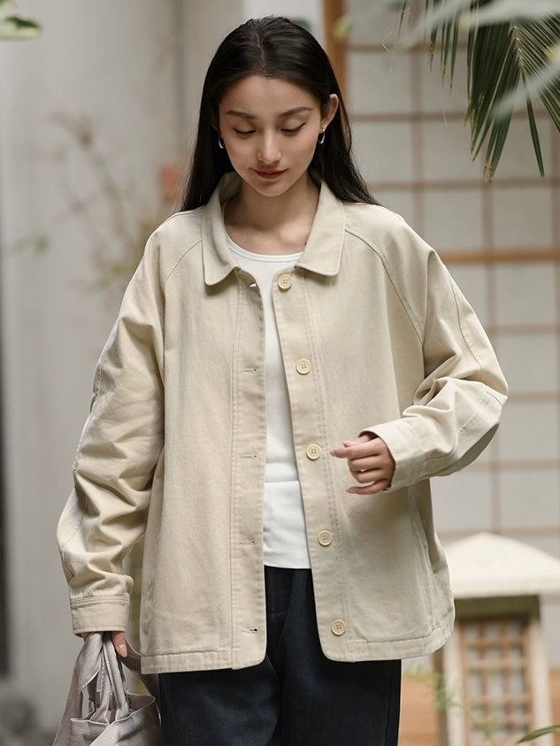 Tao One Tech™ • Blush Horizon Cotton Jacket • Tech Pockets • Pure Cotton