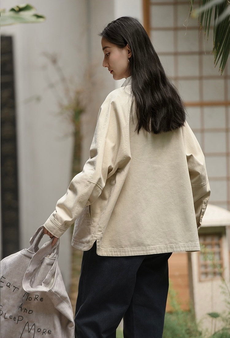 Tao One Tech™ • Blush Horizon Cotton Jacket • Tech Pockets • Pure Cotton