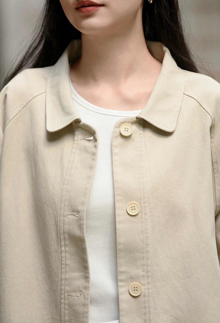 Tao One Tech™ • Blush Horizon Cotton Jacket • Tech Pockets • Pure Cotton