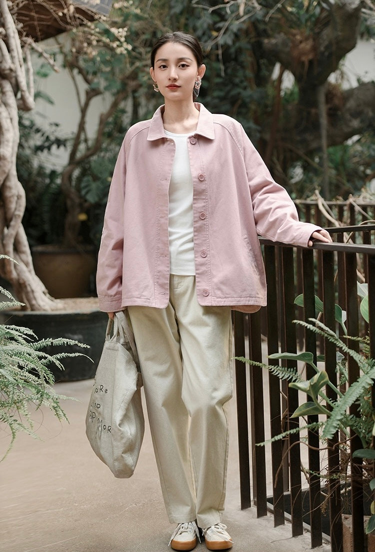 Tao One Tech™ • Blush Horizon Cotton Jacket • Tech Pockets • Pure Cotton