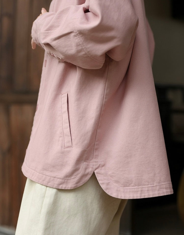 Tao One Tech™ • Blush Horizon Cotton Jacket • Tech Pockets • Pure Cotton