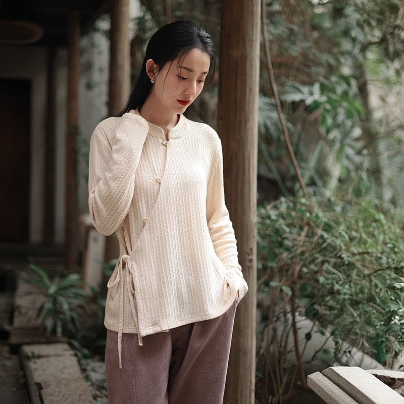 Tao One Tech™ • Light Kimono Knit Jacquard Sweater • Regenerated Cellulose Blend