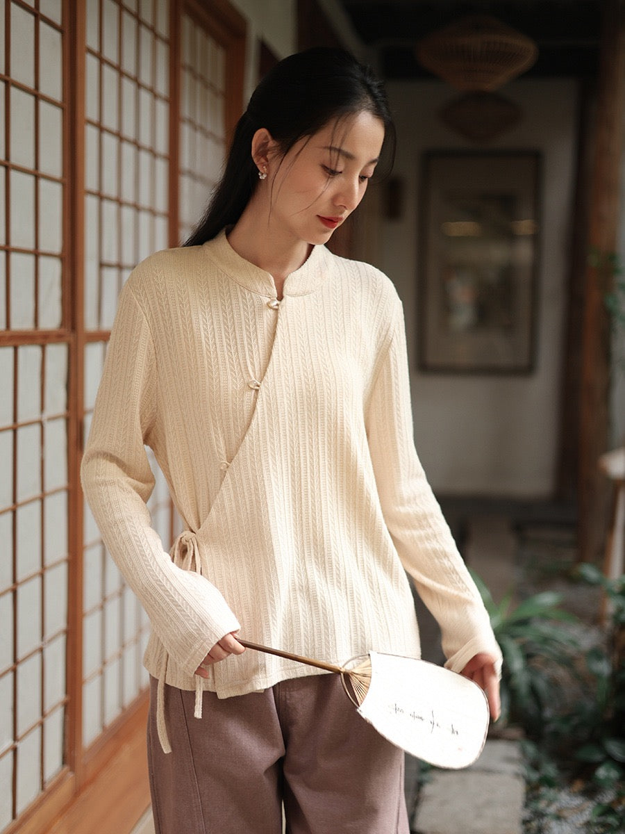 Tao One Tech™ • Light Kimono Knit Jacquard Sweater • Regenerated Cellulose Blend