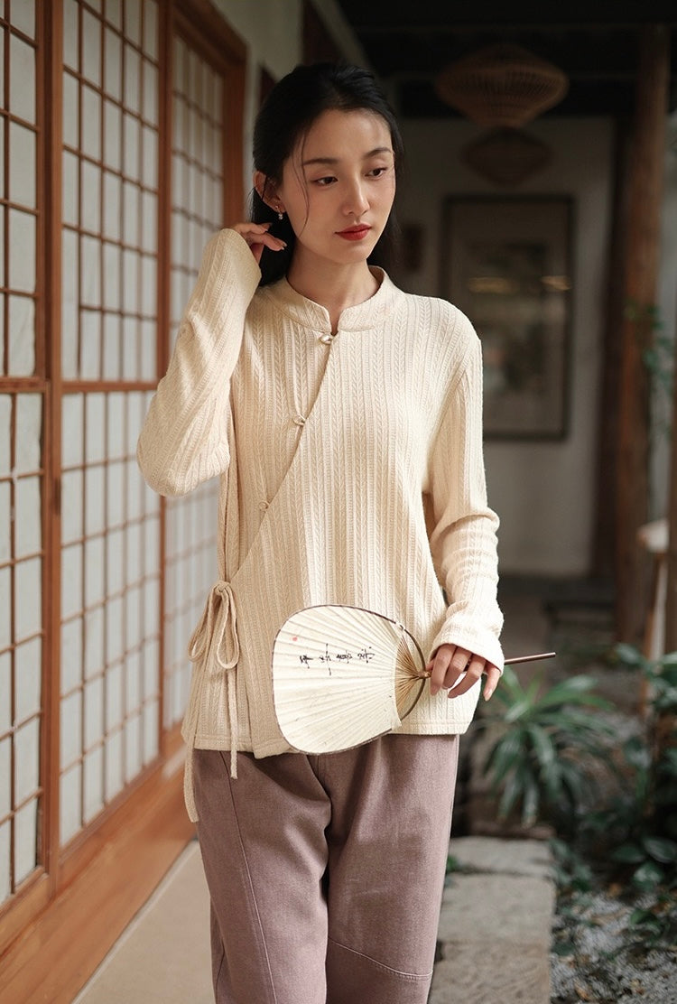 Tao One Tech™ • Light Kimono Knit Jacquard Sweater • Regenerated Cellulose Blend