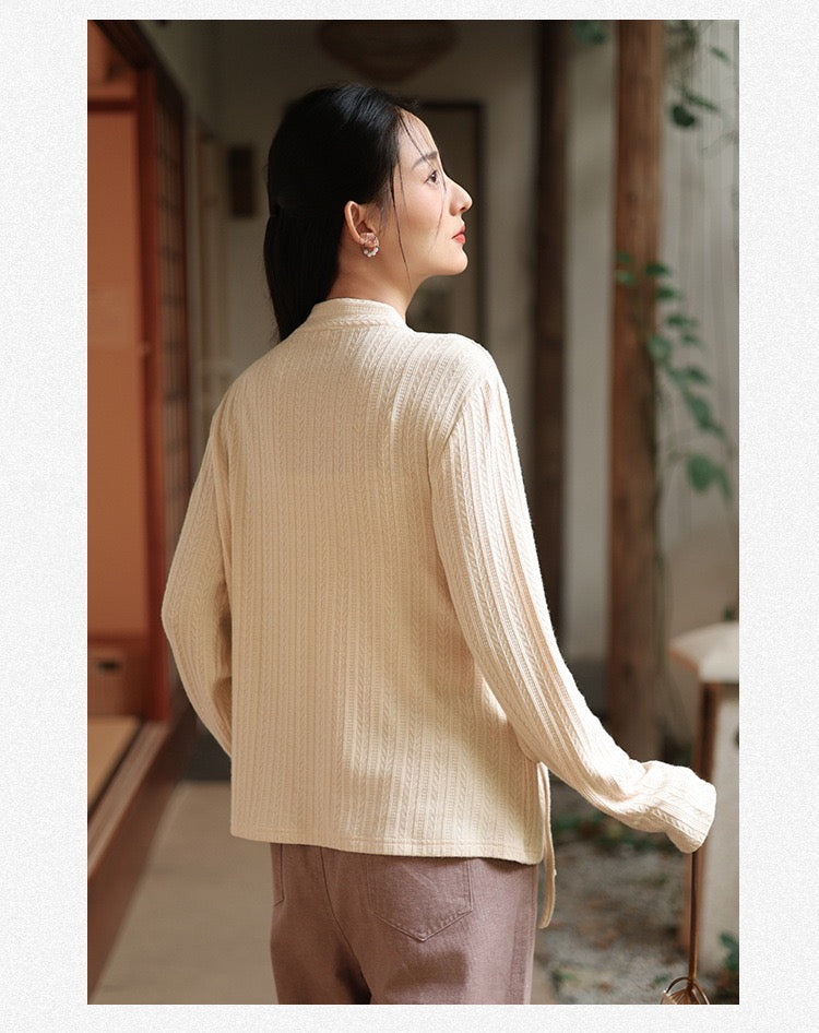 Tao One Tech™ • Light Kimono Knit Jacquard Sweater • Regenerated Cellulose Blend