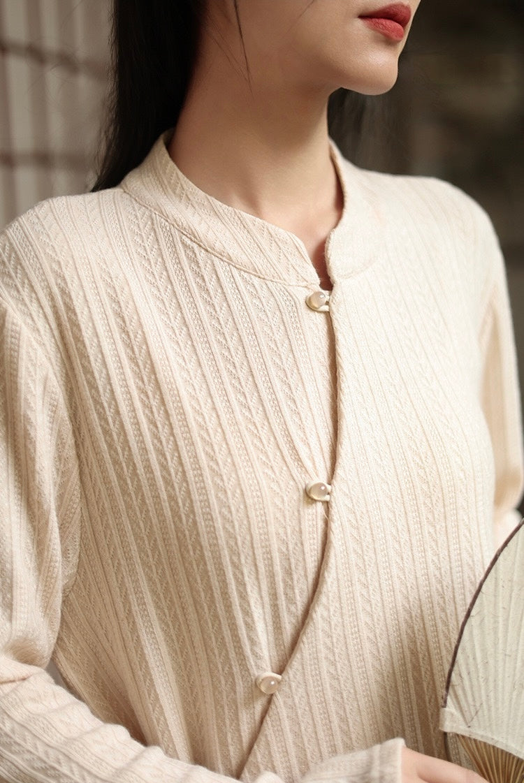 Tao One Tech™ • Light Kimono Knit Jacquard Sweater • Regenerated Cellulose Blend