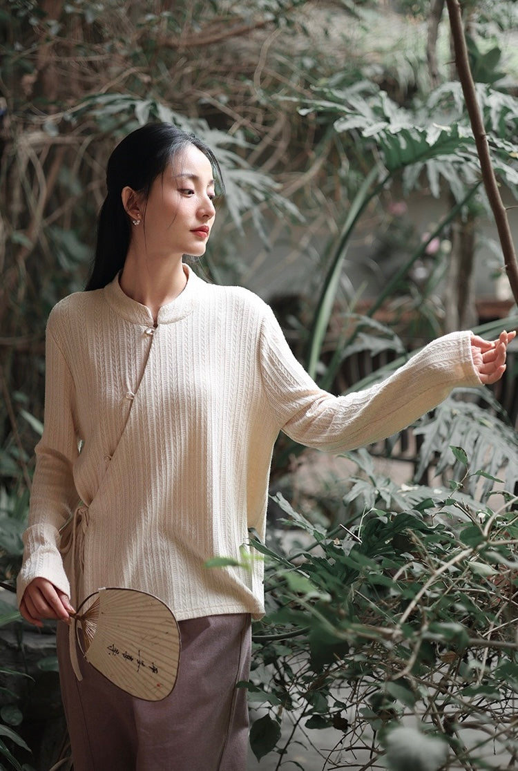 Tao One Tech™ • Light Kimono Knit Jacquard Sweater • Regenerated Cellulose Blend