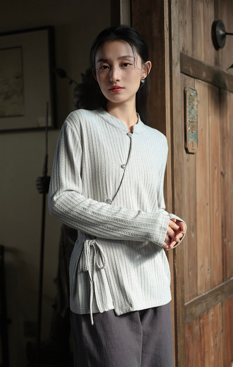 Tao One Tech™ • Light Kimono Knit Jacquard Sweater • Regenerated Cellulose Blend