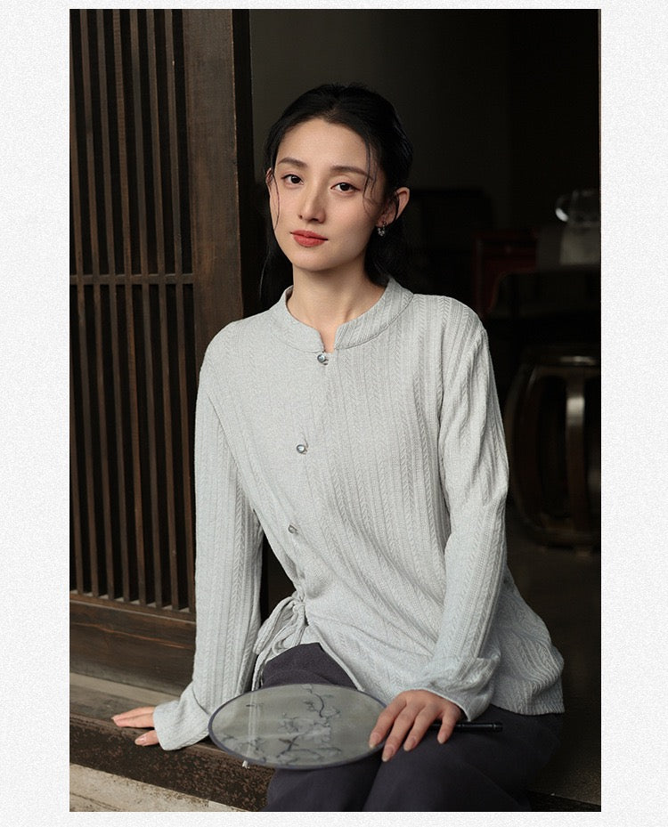 Tao One Tech™ • Light Kimono Knit Jacquard Sweater • Regenerated Cellulose Blend
