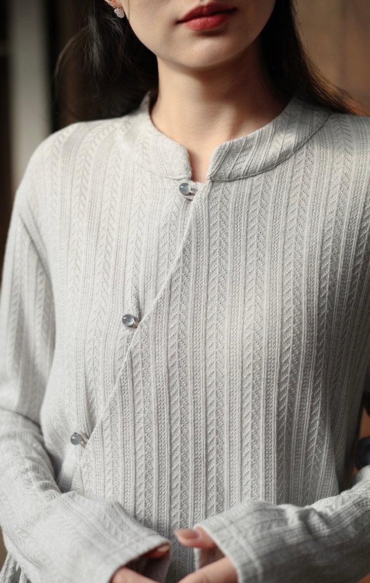 Tao One Tech™ • Light Kimono Knit Jacquard Sweater • Regenerated Cellulose Blend