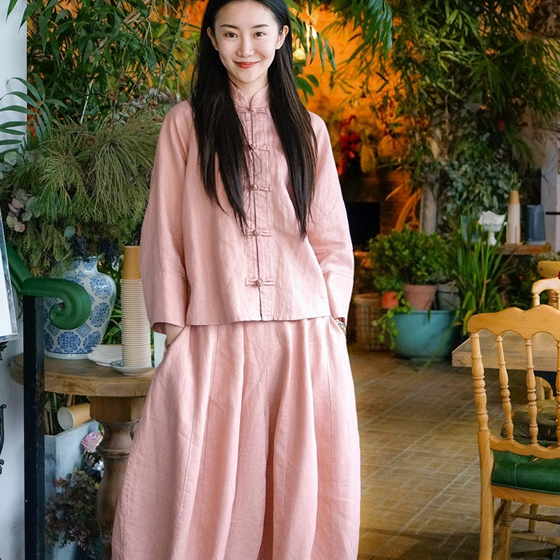 Tao One Tech™ • The Pumpkin Set • Shirt and Pants • Cotton Linen • Sizes S-L
