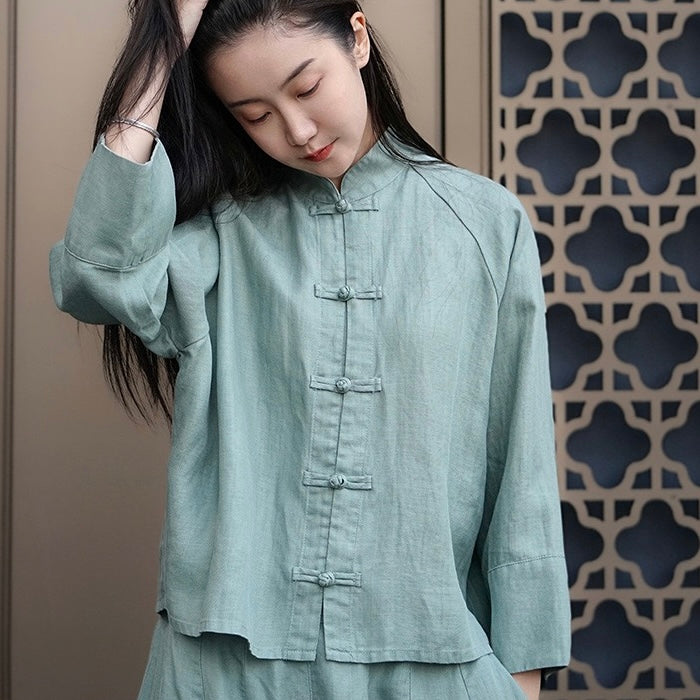 Tao One Tech™ • The Pumpkin Set • Shirt and Pants • Cotton Linen • Sizes S-L