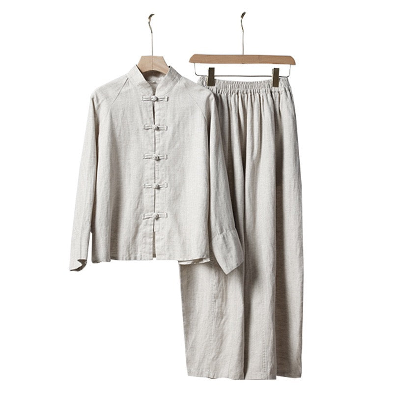 Tao One Tech™ • The Pumpkin Set • Shirt and Pants • Cotton Linen • Sizes S-L
