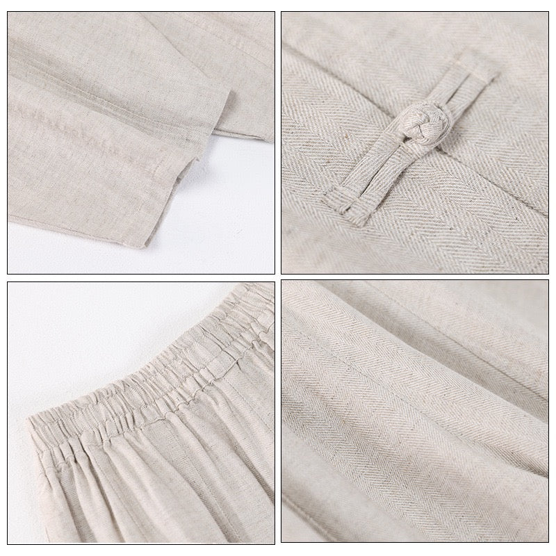 Tao One Tech™ • The Pumpkin Set • Shirt and Pants • Cotton Linen • Sizes S-L