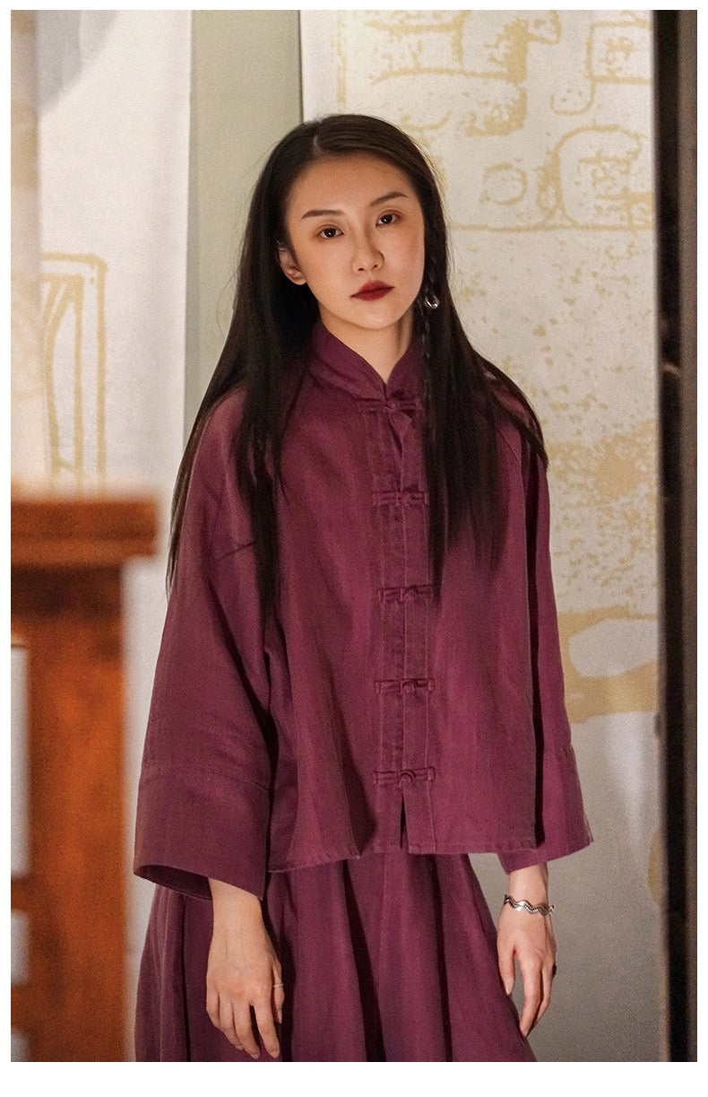 Tao One Tech™ • The Pumpkin Set • Shirt and Pants • Cotton Linen • Sizes S-L