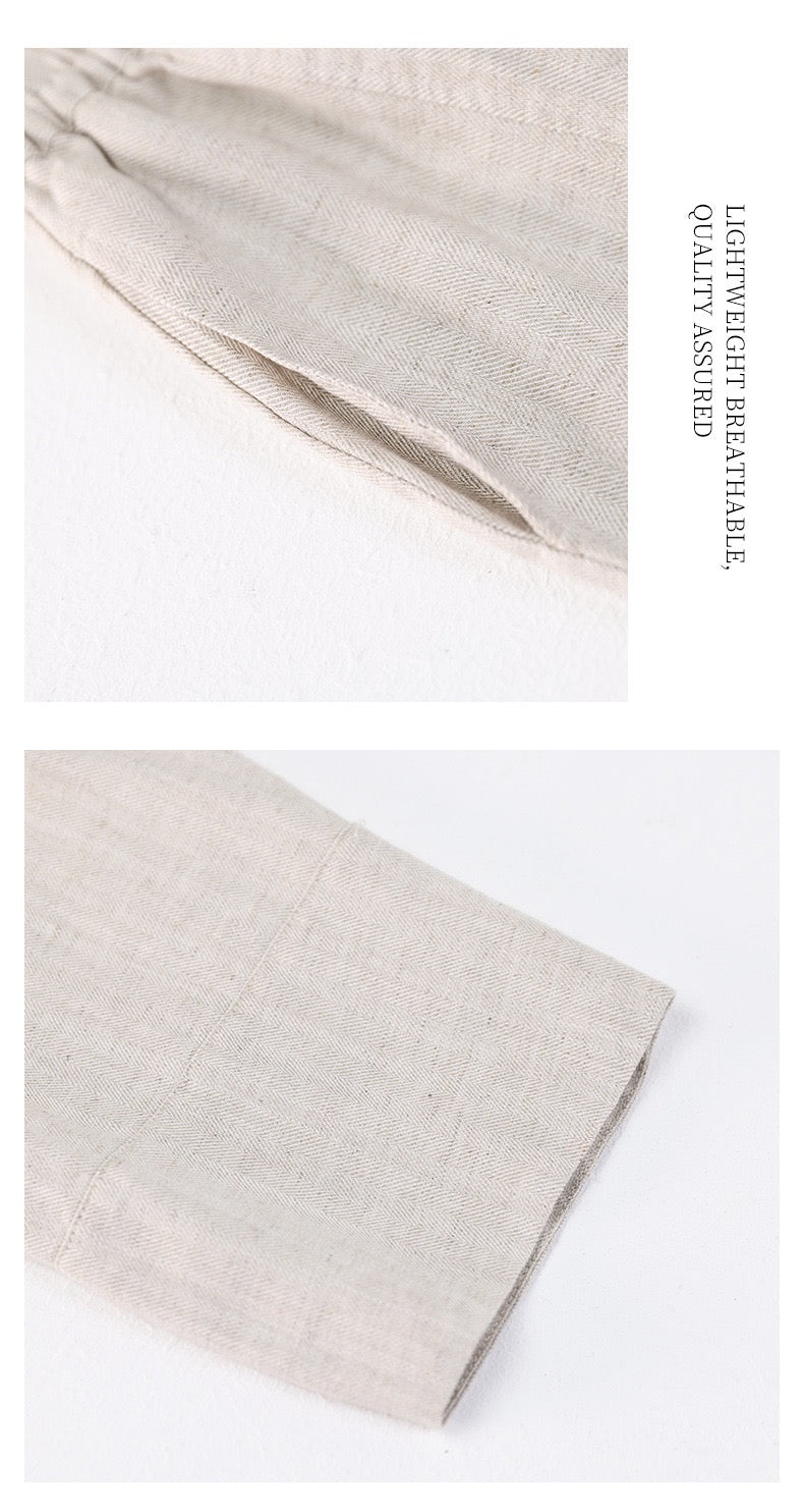 Tao One Tech™ • The Pumpkin Set • Shirt and Pants • Cotton Linen • Sizes S-L