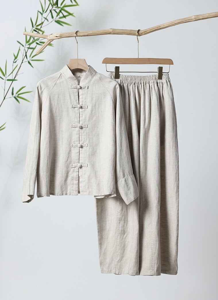 Tao One Tech™ • The Pumpkin Set • Shirt and Pants • Cotton Linen • Sizes S-L