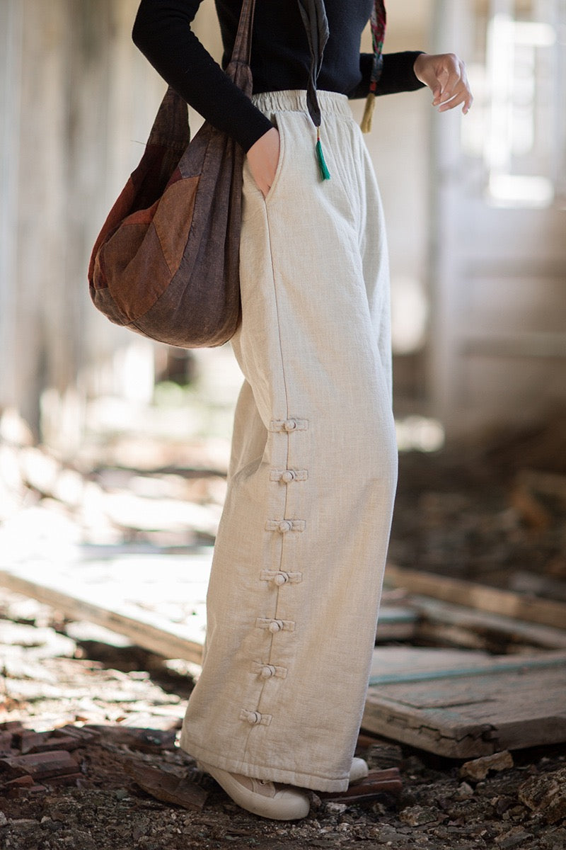 Tao Triple Tech™ • Beautification Triple Quilt Pants • Straight-Leg • Tech Pockets • Plant-Based • Ramie Cotton