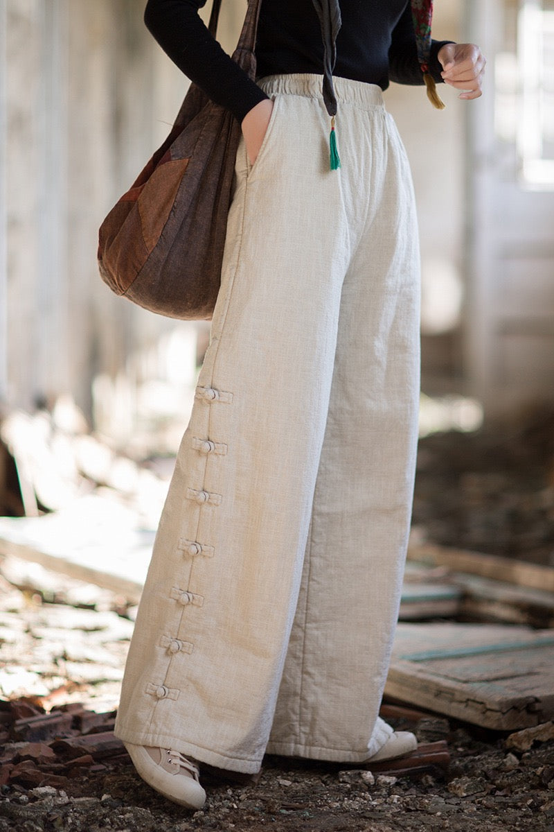Tao Triple Tech™ • Beautification Triple Quilt Pants • Straight-Leg • Tech Pockets • Plant-Based • Ramie Cotton