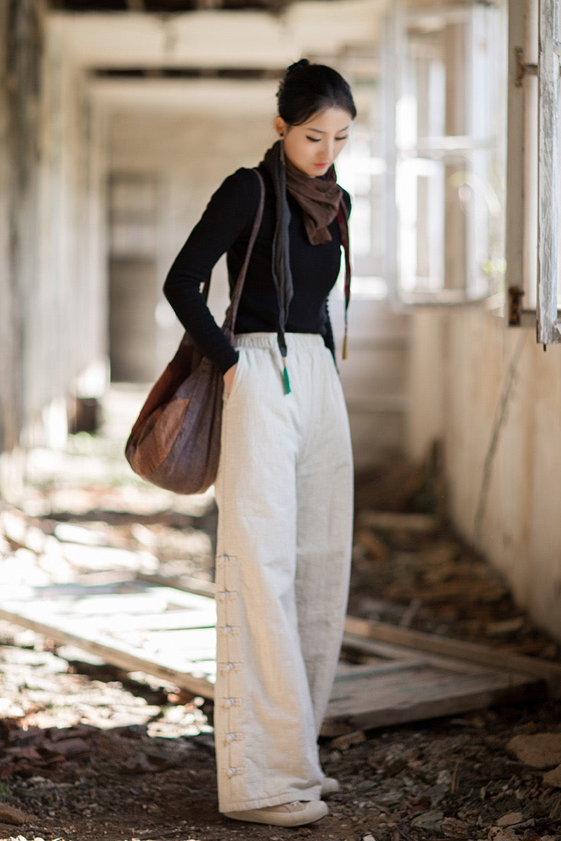 Tao Triple Tech™ • Beautification Triple Quilt Pants • Straight-Leg • Tech Pockets • Plant-Based • Ramie Cotton