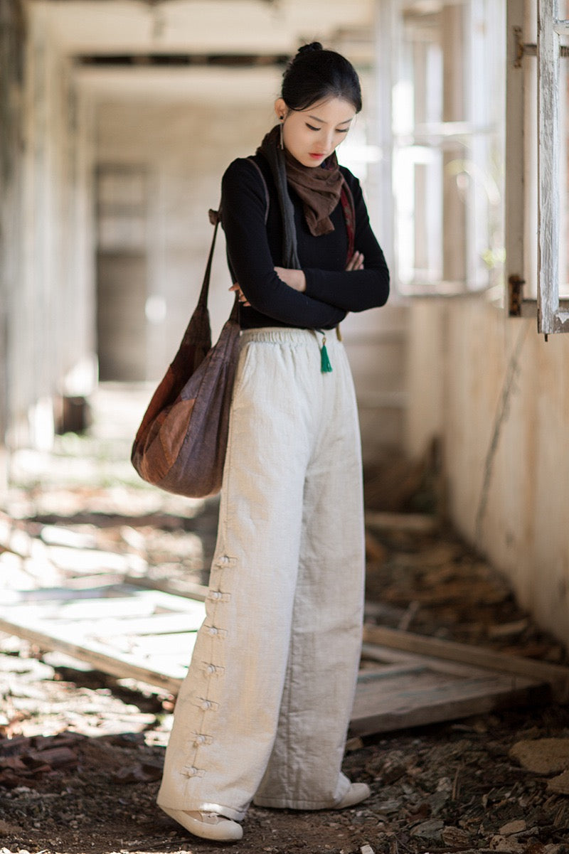 Tao Triple Tech™ • Beautification Triple Quilt Pants • Straight-Leg • Tech Pockets • Plant-Based • Ramie Cotton