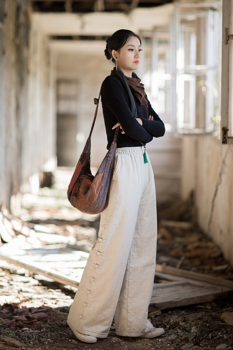Tao Triple Tech™ • Beautification Triple Quilt Pants • Straight-Leg • Tech Pockets • Plant-Based • Ramie Cotton